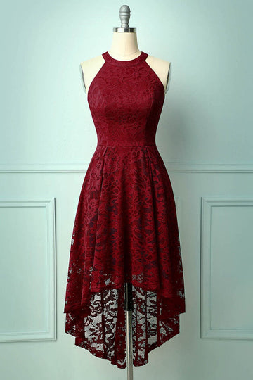 Vestido Vintage Halter Borgonha